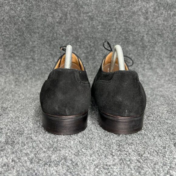Salvatore Ferragamo Black Suede Oxfords‎ Men\'s 9D Wing Tip Leather Dress Shoes main image 5
